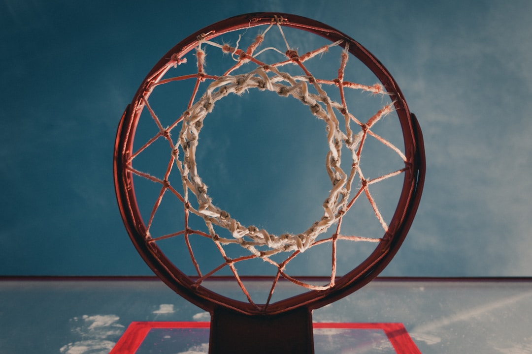 low angle photo of basketball hoop
