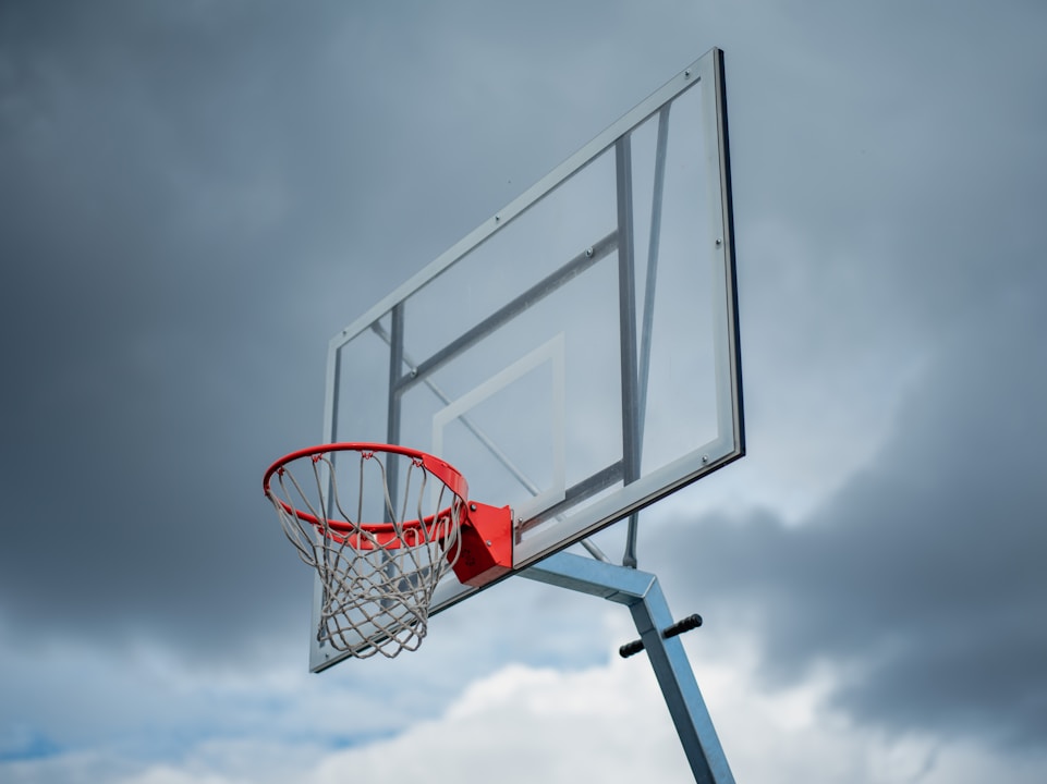 a basketball hoop with a net